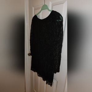 Black cocktail lace dress